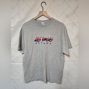 Las Vegas Gray & Black Embroidered Alstyle Apparel & Activewear T Shirt